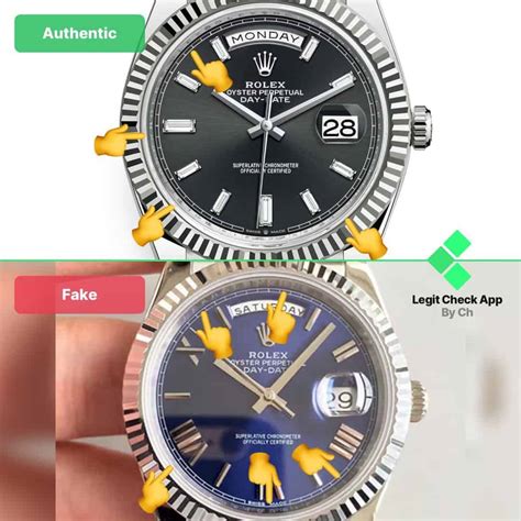 daydate president rolex real vs fake|real vs fake Rolex.